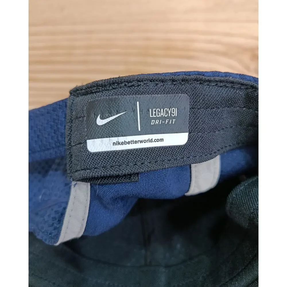 Nike Legacy 91 Dri-FIT Mesh Golf Hat Cap Navy Blue Swoosh Strapback Adjustable